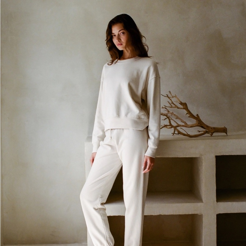 Willow Knit Organic Cotton Crew Neck & Jogger Set